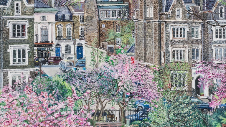 Lonsdale Square, Spring. Melissa Scott-Miller RBA RP NEAC courtesy Chris Beetles Gallery